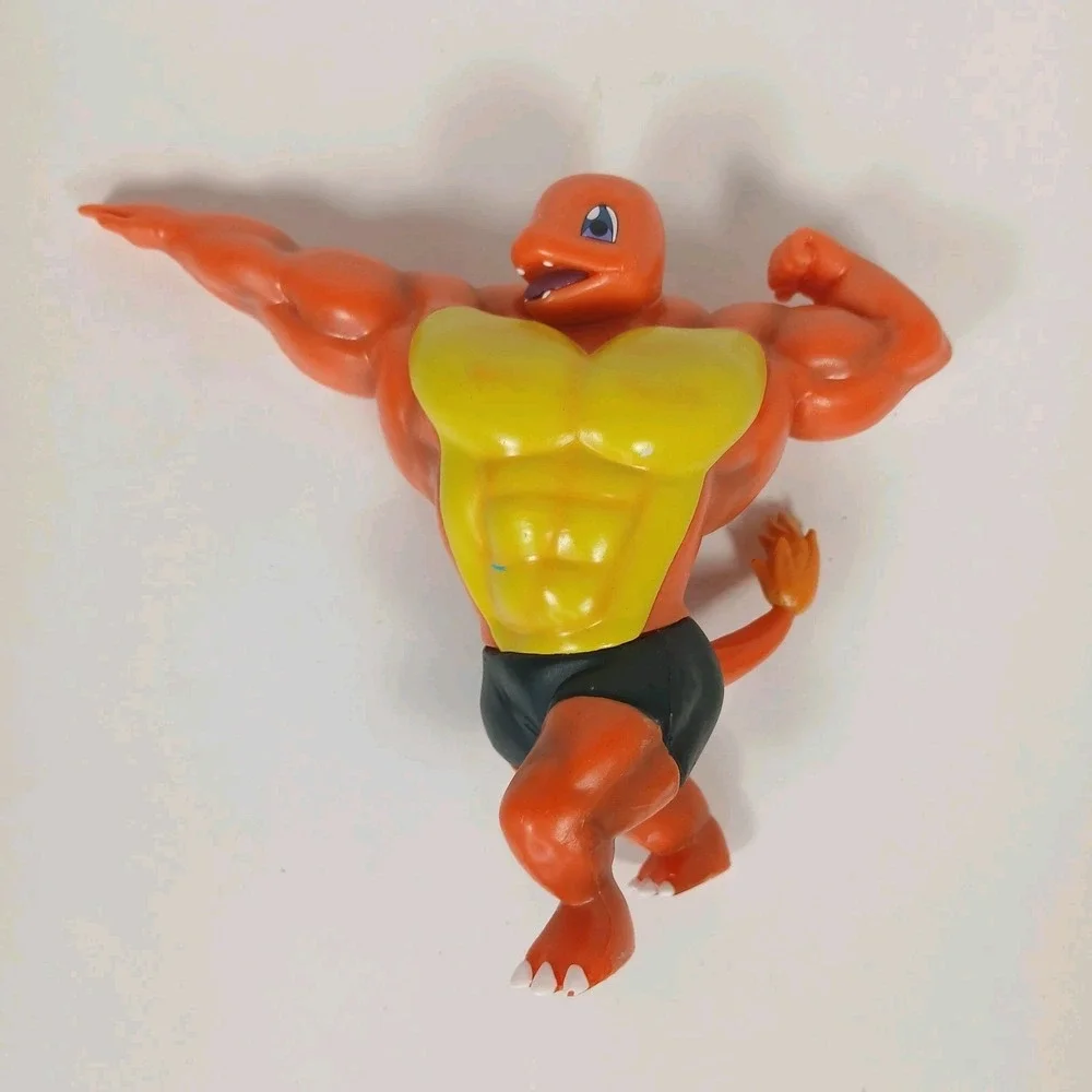 Pokémon Figurine Charmander Bodybuilder Muscle Toy Collection READ